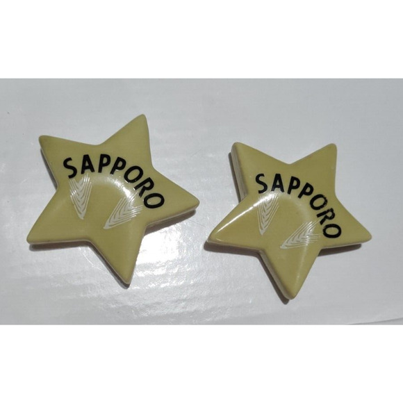 2 Sapporo Beer Star Ceramic Chopstick Rest Holders Dad's Birthday, Father's Day - Picture 4 of 4